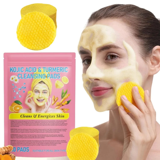 Pads nettoyants éclat – Curcuma & Acide kojique (60 disques)