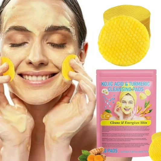 Pads nettoyants éclat – Curcuma & Acide kojique (60 disques)